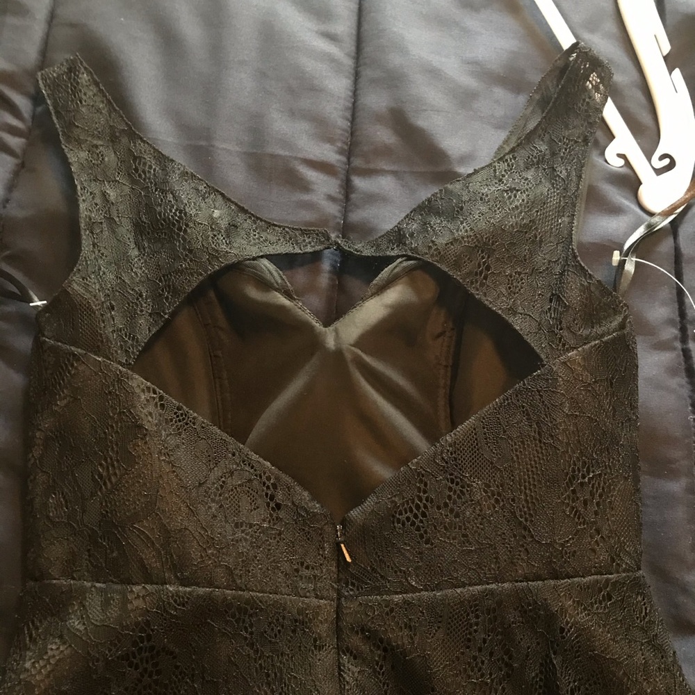 NWT Black Lace Overlay Formal by Modern Maids Sz 8